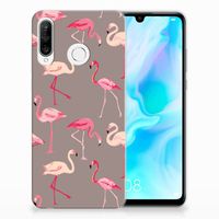 Huawei P30 Lite TPU Hoesje Flamingo - thumbnail