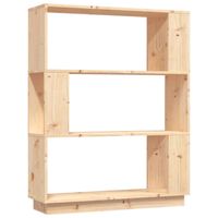 The Living Store Boekenkast Mangohout - Kamerscherm 80x25x101cm