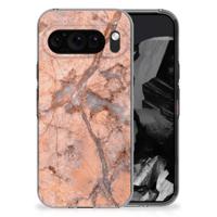 Google Pixel 9 Pro XL | TPU | Siliconen hoesje | Marmer Oranje