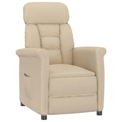 Relaxstoel Crème Crème 70.5 x 96.5 x 95 cm Stof en metaal