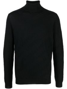 Karl Lagerfeld pull en laine à logo intarsia - Noir