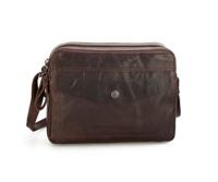 Spikes en Sparrow Compacte Schoudertas 2 Topzip Donker Bruin
