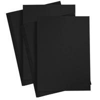Hobby en knutselen karton vellen - 10x - zwart - A4 - 21 x 30 cm - 180 grams