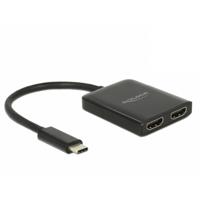 Delock 87719 USB-C (USB 3.2 Gen 2) multiport hub Zwart Delock 87719 USB-C (USB 3.2 Gen 2) multiport hub Zwart