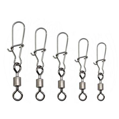 2 Pack (10ST/Pack) roestvrijstaal visserij connector PIN Bearing Rolling Swivel snap pins vissen Tackle accessoires connector (3 (34mm))