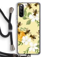 No flowers without bees: Sony Sony Xperia 10 III Transparant Hoesje met koord