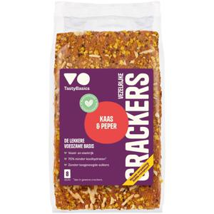 TastyBasics Crackers kaas-peper (8x25 gr)