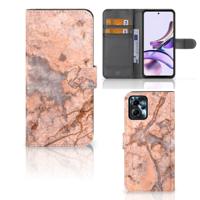 Motorola Moto G13 | G23 | Bookcase | Marmer Oranje