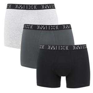 Hom Boxershorts Long Patrick 3-Pack grijs-zwart