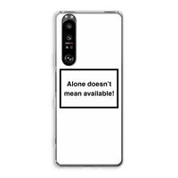 Alone: Sony Xperia 1 III Transparant Hoesje