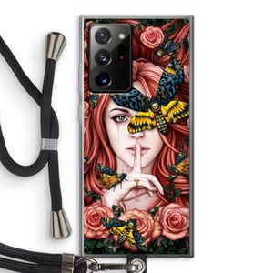 Lady Moth: Samsung Galaxy Note 20 Ultra / Note 20 Ultra 5G Transparant Hoesje met koord