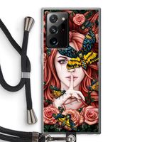 Lady Moth: Samsung Galaxy Note 20 Ultra / Note 20 Ultra 5G Transparant Hoesje met koord