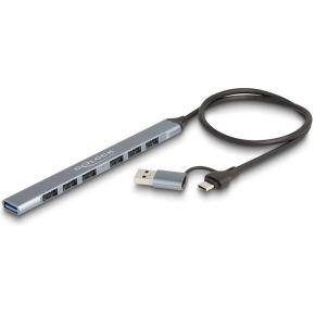 DeLOCK 64273 interface hub USB 3.2 Gen 1 (3.1 Gen 1) Type-C 5000 Mbit/s Grijs