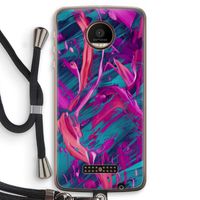 Pink Clouds: Motorola Moto Z Force Transparant Hoesje met koord