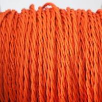 Strijkijzersnoer Mat Oranje gevlochten lengte van 100cm Strijkijzersnoer Mat Oranje gevlochten lengte van 100cm