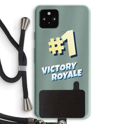 Victory Royale: Pixel 5a 5G Transparant Hoesje met koord