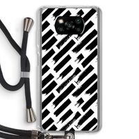 Zwarte vegen: Xiaomi Poco X3 Pro Transparant Hoesje met koord