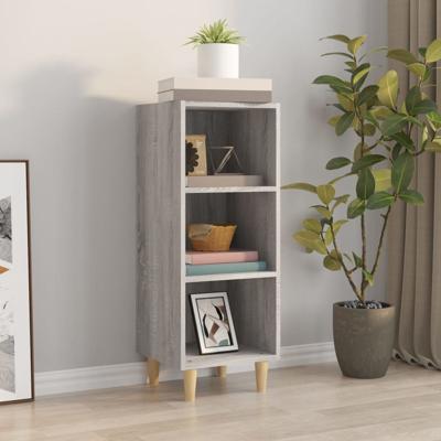 Dressoir 34,5x32,5x90 cm bewerkt hout grijs sonoma eikenkleurig