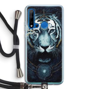 Darkness Tiger: Huawei P20 Lite (2019) Transparant Hoesje met koord