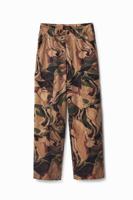 Cargobroek met psychedelische camouflage - BROWN - S