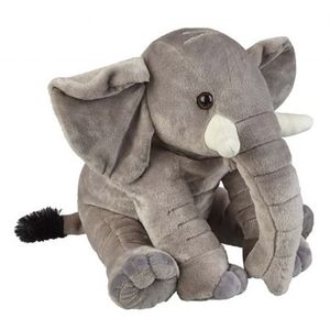 Pluche grijze zittende olifant knuffel 38 cm speelgoed   -