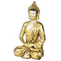 Boeddha beeld voor binnen goud 35 cm   -
