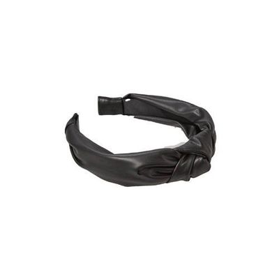 WE Fashion imitatieleren haarband zwart WE Fashion imitatieleren haarband zwart