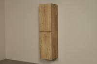 Hoher Badezimmerschrank Hell Eiche Abul 140 cm