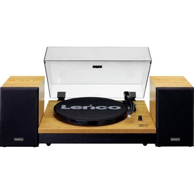 Lenco LS-300WD - Bluetooth® Plattenspieler mit zwei externen Lautsprechern Platenspeler Hout