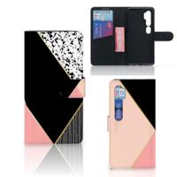 Xiaomi Mi Note 10 Pro | Book Case | Zwart Roze Vormen