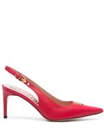 Moschino 75mm slingback leather pumps - Rouge - thumbnail