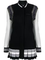 Off-White robe courte Lea Varsity à manches longues - Noir