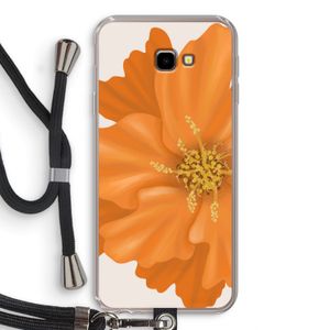Orange Ellila flower: Samsung Galaxy J4 Plus Transparant Hoesje met koord