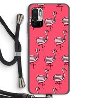 Flamingo: Xiaomi Redmi Note 10 5G Transparant Hoesje met koord
