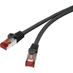 Renkforce RF-4737380 RJ45 Netwerkkabel, patchkabel CAT 6 S/FTP 1.00 m Zwart Snagless, Vergulde steekcontacten, Vlambestendig 1 stuk(s)