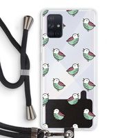 Vogeltjes: Samsung Galaxy A71 Transparant Hoesje met koord