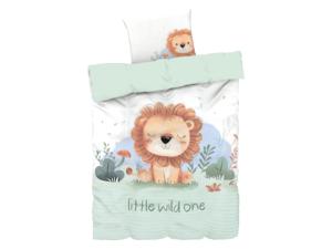 LIVARNO home Baby dekbedovertrek 60 x 120 cm (Leeuw)
