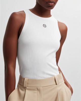 Msch Copenhagen Mschgubbe Rasmia Icon Sl Top Tops En Singlets B White Black