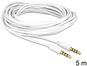 DeLOCK 3.5mm - 3.5mm, 5m audio kabel Wit