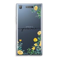 Gele bloemen: Sony Xperia XZ1 Transparant Hoesje
