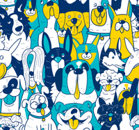 Dieren behang Hond naadloze geklets