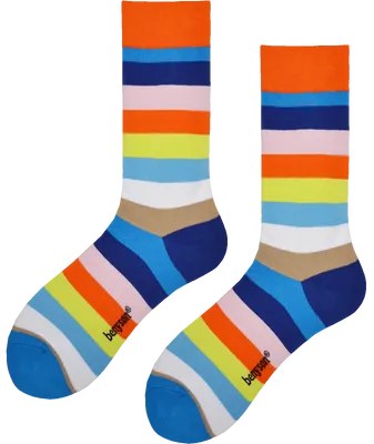 Benyson Sokken Regenboog - Organisch katoen 1- Paar - Vrolijke katoenen sokken met leuke en grappige print - Dames - Heren