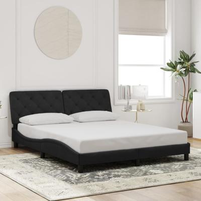 Bedframe zonder matras 160x200 cm fluweel zwart