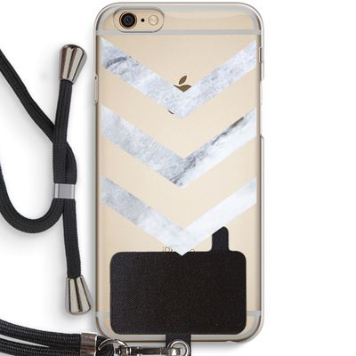 Marmeren pijlen: iPhone 6 / 6S Transparant Hoesje met koord