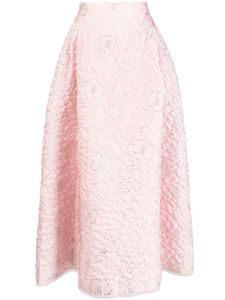 SHIATZY CHEN jupe trapèze à motif en jacquard - Rose