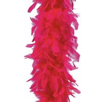 Carnaval verkleed veren Boa kleur fuchsia roze 180 cm - Verkleed boa