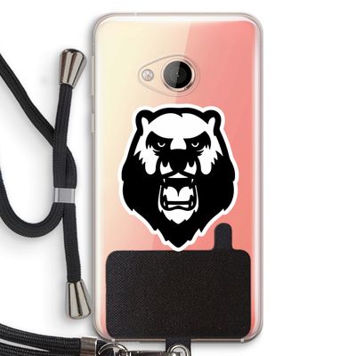 Angry Bear (white): HTC U Play Transparant Hoesje met koord