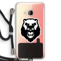 Angry Bear (white): HTC U Play Transparant Hoesje met koord