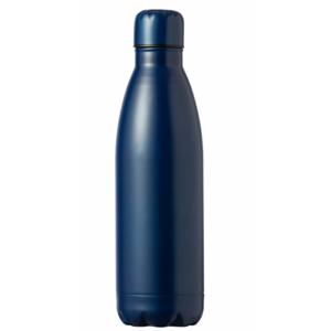 RVS waterfles/drinkfles mat blauw kleur met schroefdop - 790 ml