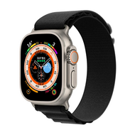 Alpine Loop nylon bandje - Zwart - Geschikt voor Apple Watch 38mm / 40mm / 41mm